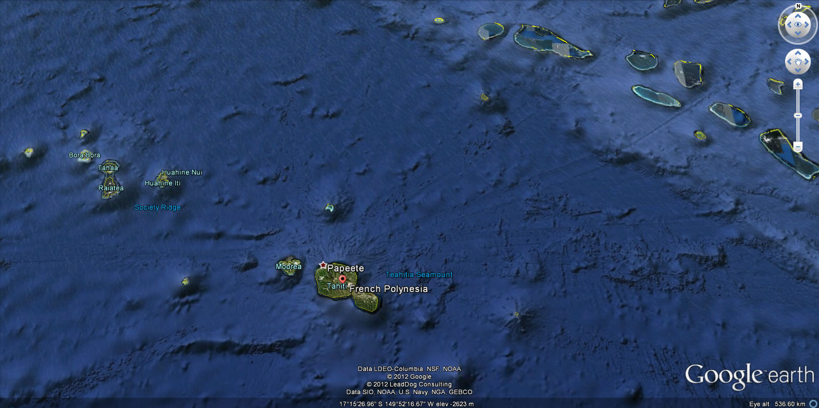 Französisch Polynesien erde karte